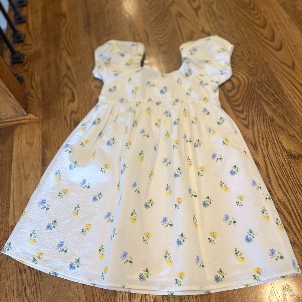 Janie and Jack White Floral Kids Dress